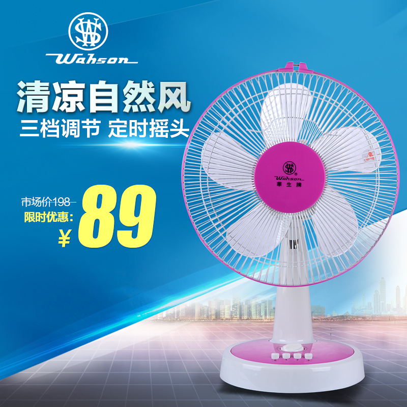 华生FT30-012R电风扇台扇台式风扇节能定时风扇学生电扇静音特价