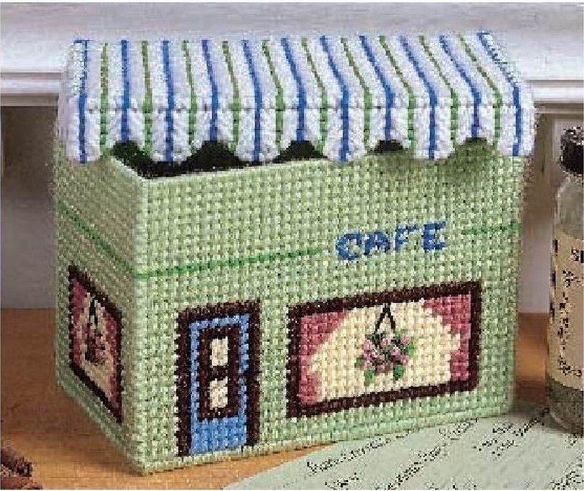 满2件包邮销售 立体绣 立体十字绣d-76咖啡屋储物盒