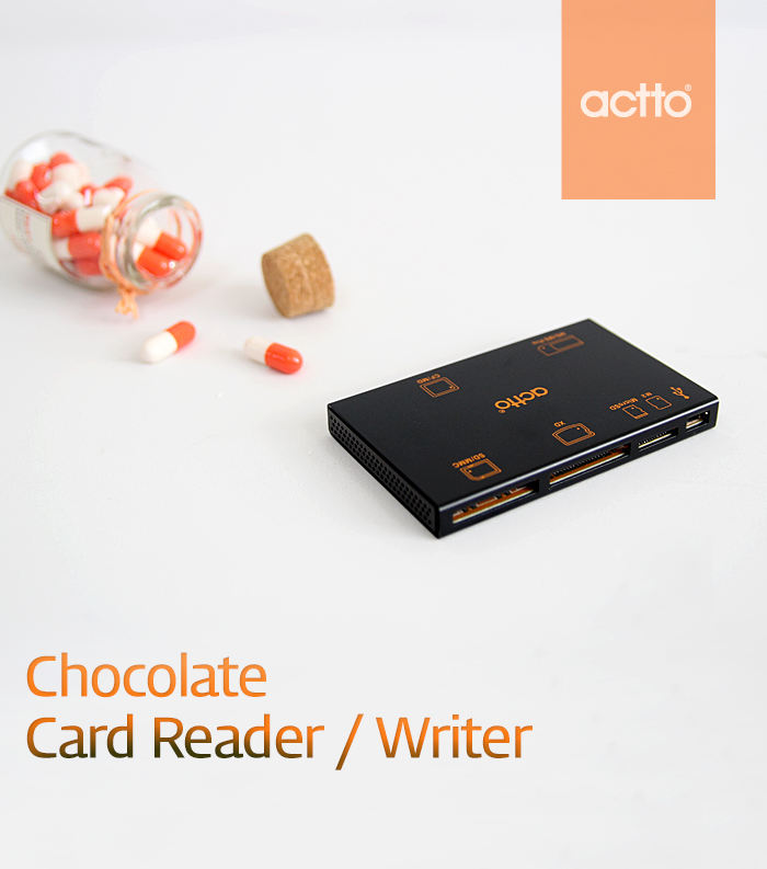 爆款限量特价安尚actto多功能读卡器巧克力32G高速CRD-14存储卡
