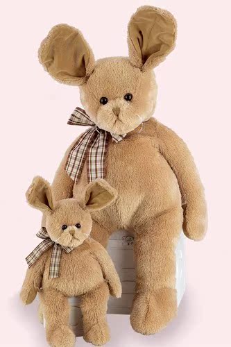 正版贝瑞棕色超柔绒泰迪兔子毛绒玩具公仔娃娃六一儿童节礼物