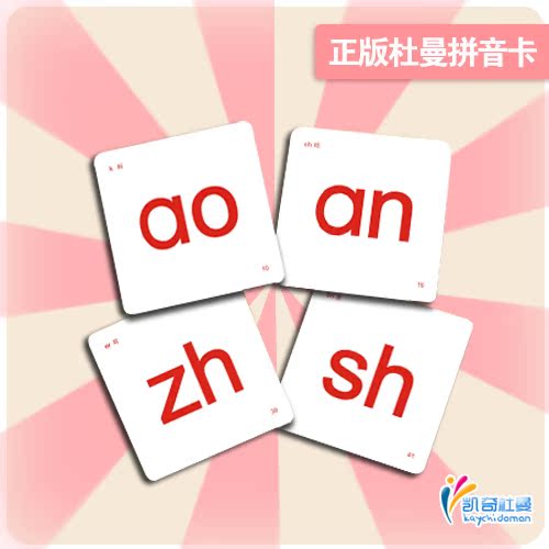 凯奇杜曼教学标准汉语拼音卡无图识字婴幼儿早教闪卡
