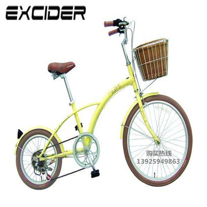 韩国EXCIDER品牌自行车女式淑女车24寸变速非折叠复古自行车包邮