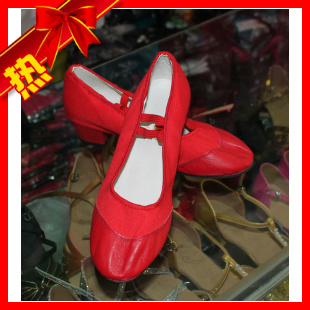 舞蹈鞋/练功鞋/教师鞋/广场舞鞋/防滑鞋/民族舞鞋/秧歌舞鞋 红