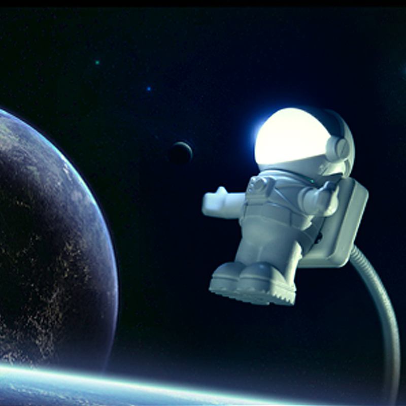 包邮Doulex宇航员USB灯LED笔记本小夜灯创意太空人键盘灯带开关