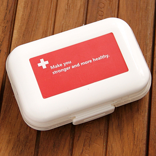 时代良品药盒便携一周 旅行药片盒 日本小药盒 旅行药盒药盒子8格