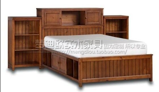 杭州下城区儿童房套装儿童环保双人床书柜书桌一体简约美式家具