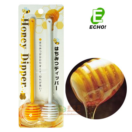 日本ECHO正品 蜂蜜棒 搅拌棒蜂蜜勺 取用蜂蜜棒 果酱棒 2个装