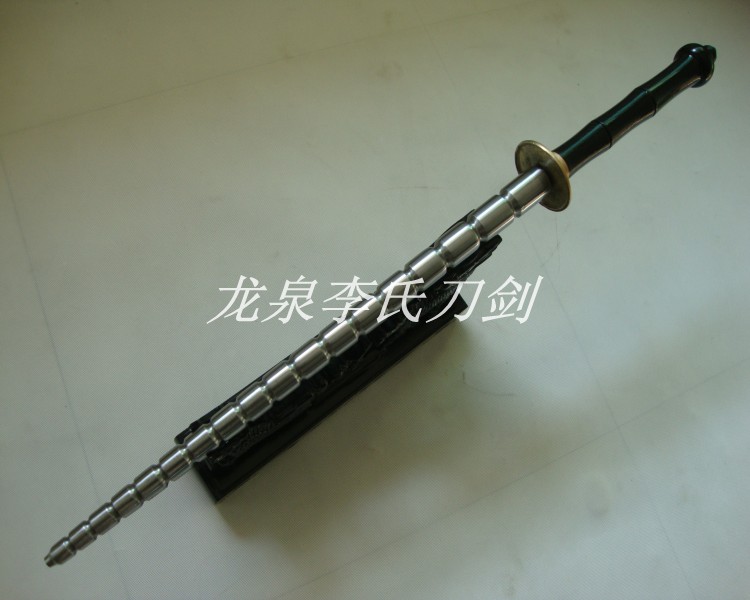 龙泉宝剑 十八般兵器 实心葫芦锏-葫芦鞭武术锻炼送剑架 未开刃