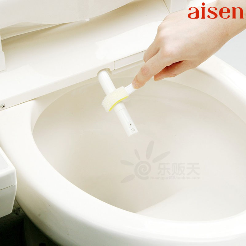 包邮日本AISEN卫洗丽马桶专用清洁刷子4枚装 创意两头马桶厕所刷