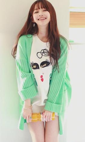 2014秋装新款韩版甜美糖果色百搭纯色口袋蝙蝠袖针织开衫毛衣外套