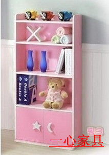 惊喜价居家可定做简易粉红色书柜简约现代儿童书柜书架书橱储物柜