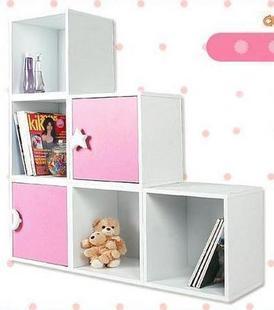 韩式环保儿童书柜自由组合柜子简易书架简约储物小书柜置物柜