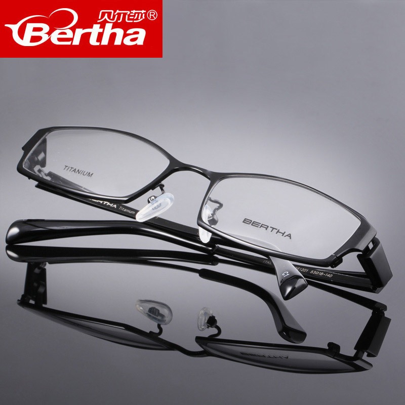 Bertha近视眼镜男超轻纯钛眼镜框商务气质眼镜架框架眼镜光学配镜