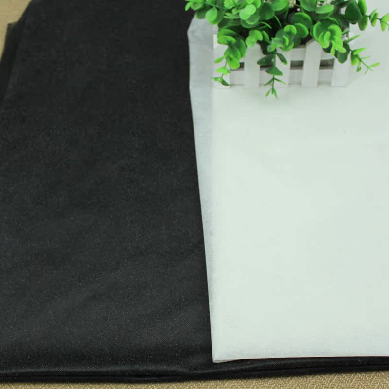 黑色 白色 软单面胶衬 粘合衬 衬布 粘衬 热熔衬 辅料1米1.5元