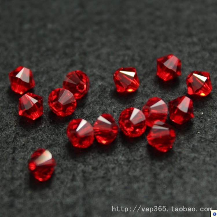 施家元素奥地利水晶红色水晶散珠 菱形珠隔珠diy手链项链串珠材料