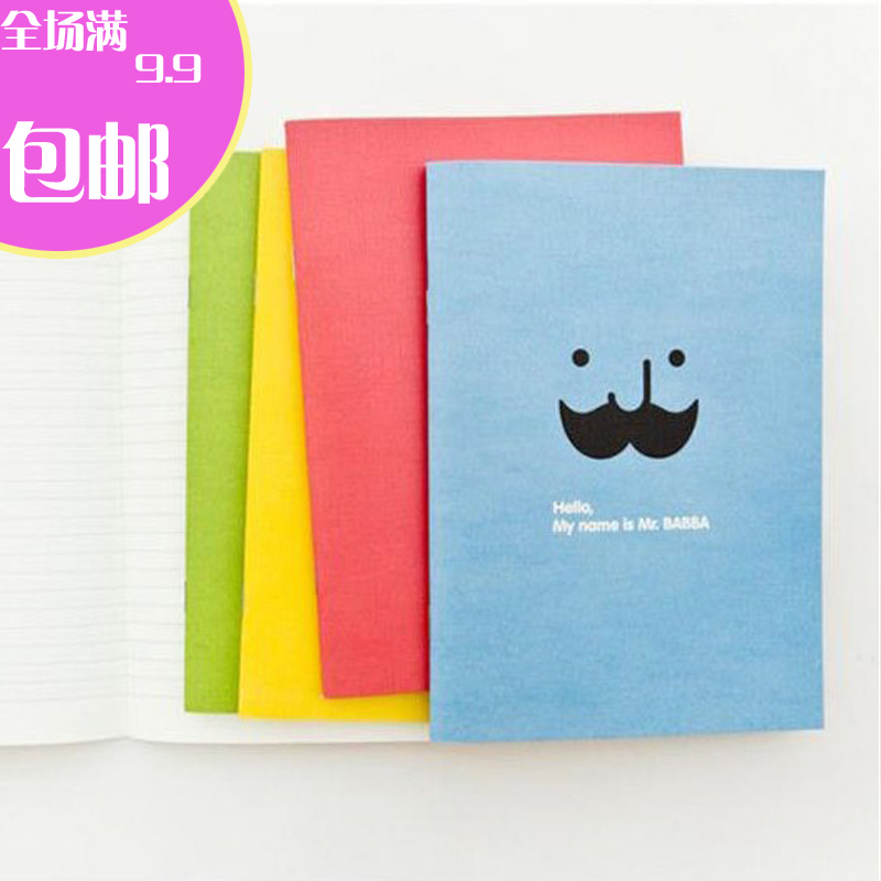 韩国文具 可爱创意大小胡子记事本 超厚笔记 日记本笔记本轻松熊