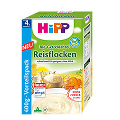 德国原产hipp喜宝辅食有机免敏纯大米米粉/米糊4m+/400g
