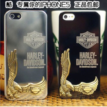 iphone5/5S 4/4S手机壳保护套女神/铁塔 金属浮雕电镀哈雷鹰/翅膀