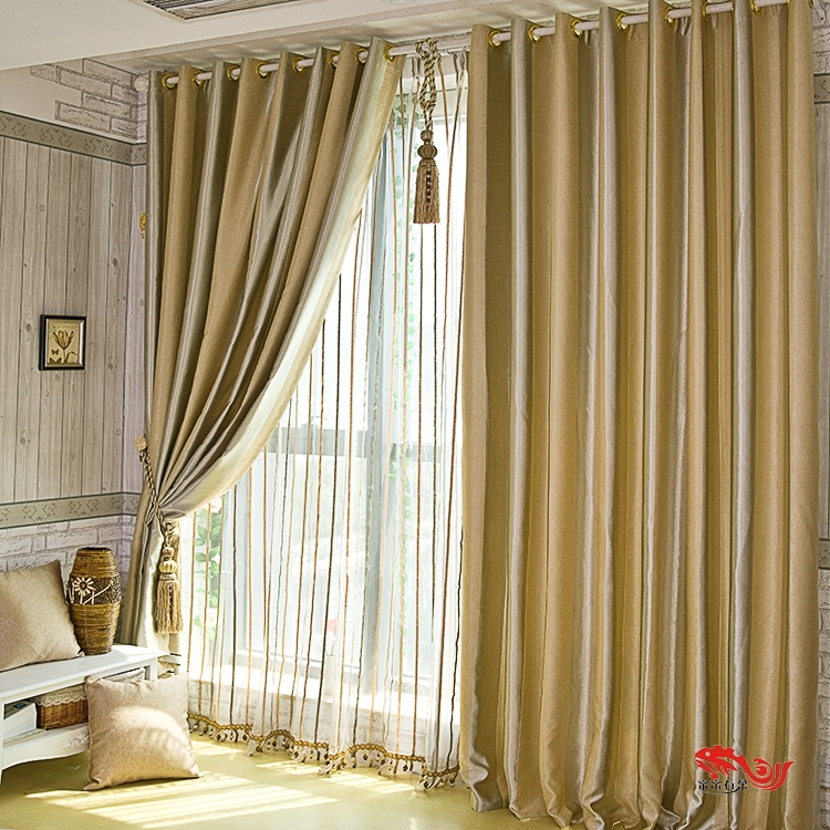 帘帘有余简约现代高档客厅卧室遮光窗帘成品条纹窗帘布料定制特价