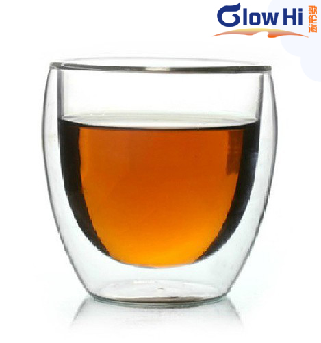 手工制作耐热玻璃双层杯小咖啡杯红茶杯红酒杯吞酒杯威士忌杯80ml