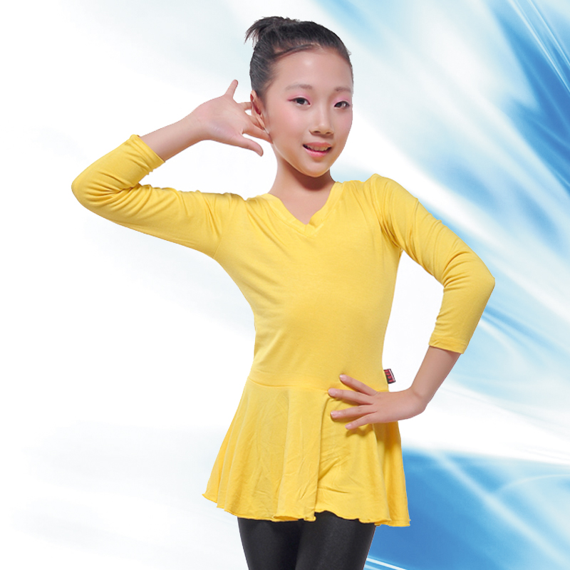 幼儿童舞蹈服装秋冬长袖练功服女童连衣裙芭蕾跳舞衣中国舞拉丁服