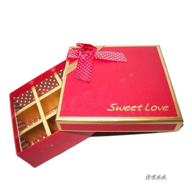 新款 DIY手工巧克力盒子9格子盒 婚庆用品 礼品包装空纸盒