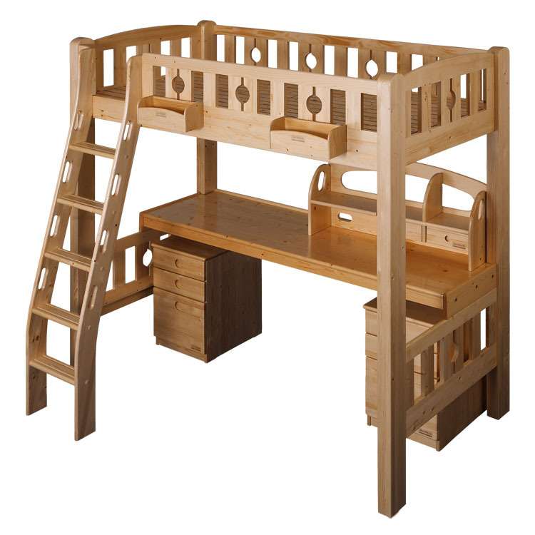 松木儿童双层床单人床儿童床上下铺子母床母子床高低床实木实木床
