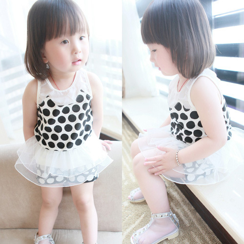 2015新款韩版女童小童宝宝夏装蕾丝纯棉二件套无袖短裤套装包邮