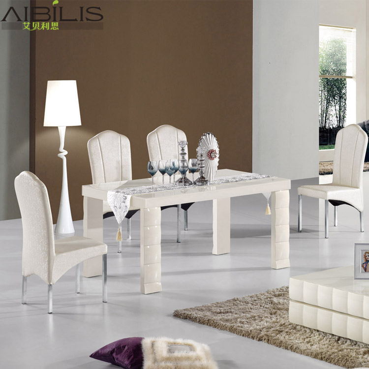 亏本 现代简约餐桌椅组合 时尚钢化玻璃餐台 饭桌子客厅家具6人座