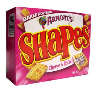澳洲直邮Arnott's Shapes 奶酪吉士培根饼干CHEESE BACON零食