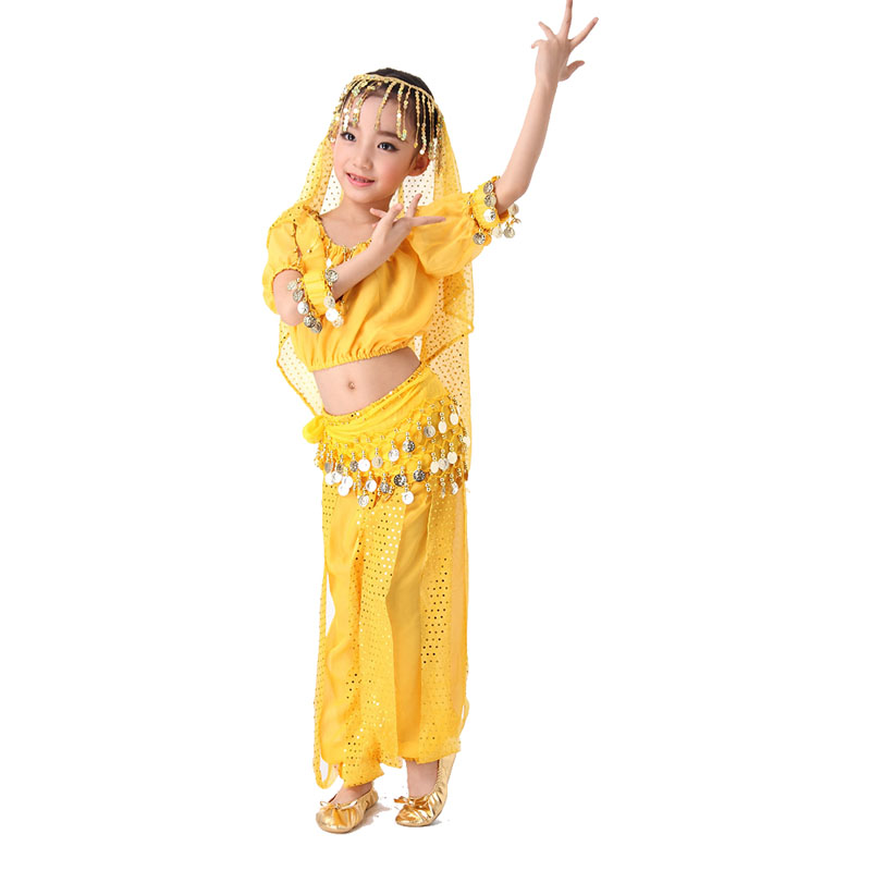 2014春季新款 六一儿童节表演出套装 印度舞女童肚皮舞练习练功服
