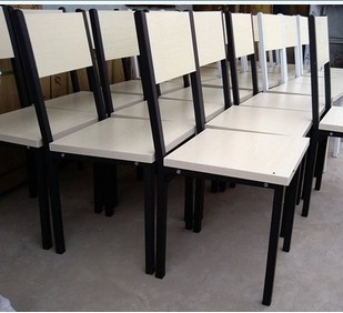 钢木餐椅长方形简易餐桌椅组合简约现代家用小户型饭桌椅组装特价