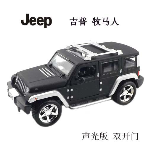 1:32 声光回力牧马人合金车模吉普车Jeep合金车玩具汽车模型