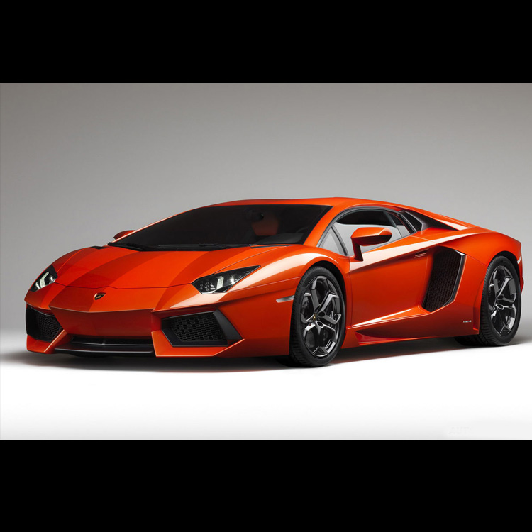 兰博基尼LP700纸模型/HD原创3D汽车纸模型/非成品轿车拼装橘红色