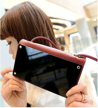 2015韩国镜面小包 镜子单肩斜跨迷你包 黑色iphone5_5s手机包女包