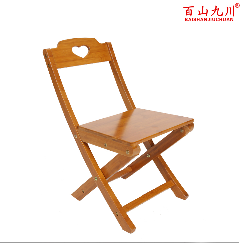 九川家用楠竹折叠椅子便携儿童靠背椅实木户外钓鱼椅子小凳子宝宝