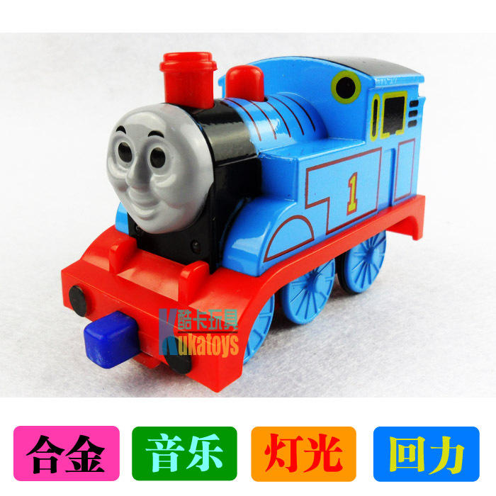 酷卡玩具 托马斯 火车头 声光回力 合金玩具仿真火车模型