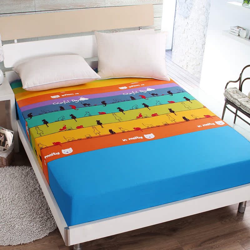 床笠纯棉 床罩1.8米床全棉床单纯棉席梦思床垫保护套床套罩床垫套
