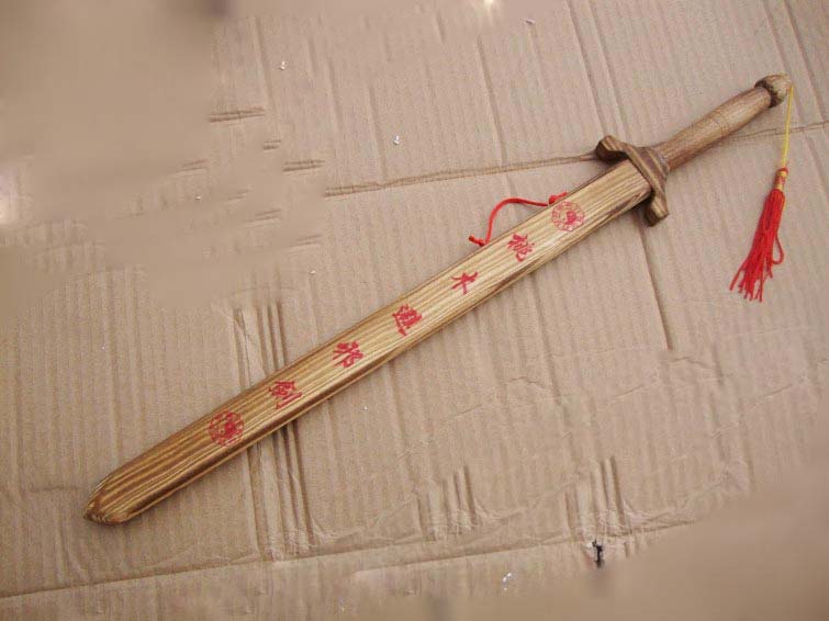 57CM桃木辟邪剑 包邮 木制表演用刀剑 高级原木 木 剑身37.5cm