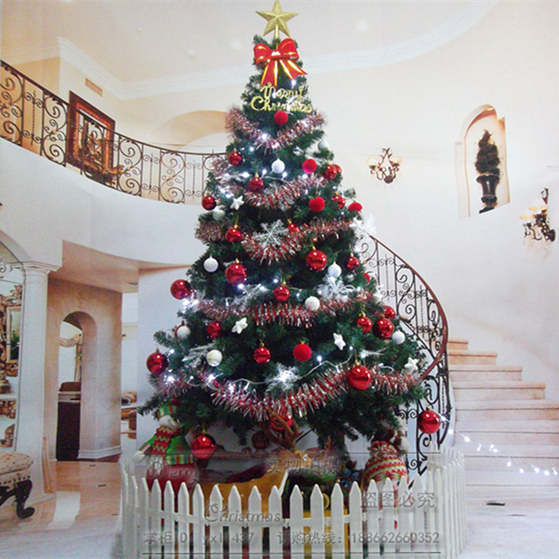 圣诞节 全新打造1.8米豪华套餐圣诞树 红色套餐含饰品装饰灯 包邮