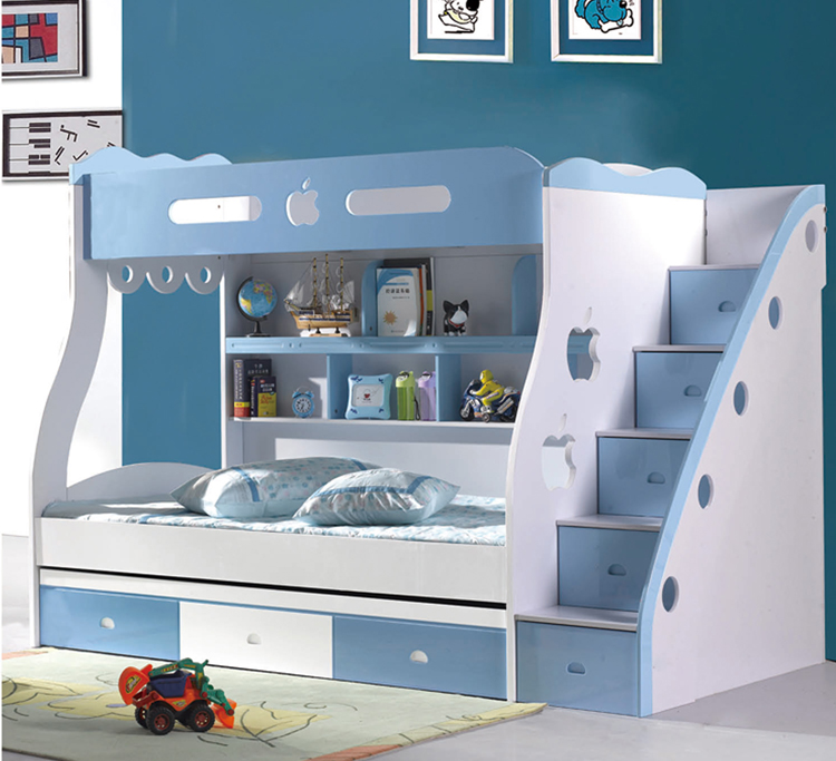 卓越时代儿童家具套房组合多功能高低子母床双层床拖床楼梯柜书柜