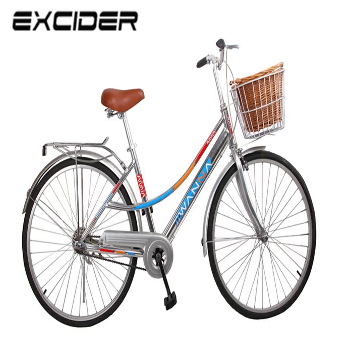 韩国EXCIDER品牌自行车淑女式26寸铝合金淑女车复古自行车包邮