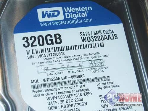 西部数据店铺三包320G全新WD3200JS寸硬盘SATA2台式机 电脑7200转