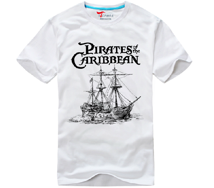 Stormra夏季新款 加勒比海盗 海盗船 t恤 短袖 休闲 个性 有大码