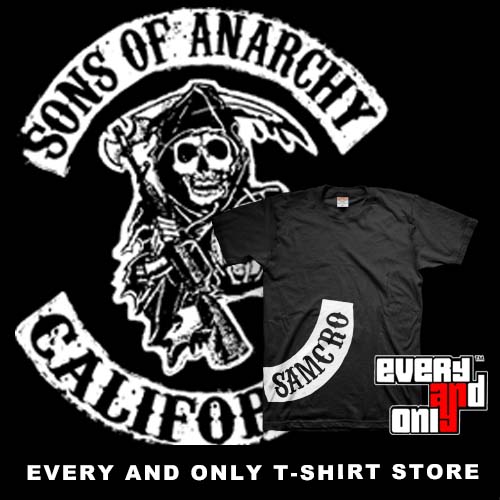 Sons of Anarchy混乱之子SAMCRO CALIFORNIA短袖纯棉男女T恤