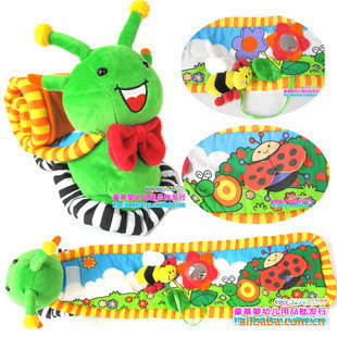 特价清仓多功能幼儿绒布玩具爬爬虫 安全镜 响纸 BB器 蜗牛
