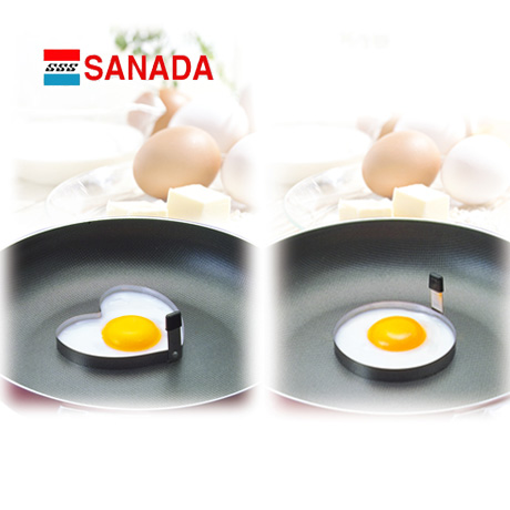 日本进口正品 SANADA煎蛋器不锈钢煎蛋圈打蛋煎蛋模【圆形】