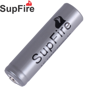 正品SupFire 2800MA 18650锂电池 强光手电筒 高容量可充电锂电池