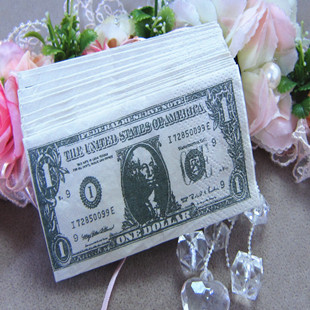 超值盛洁雅特价马上有钱新款创意美元印花纸巾餐巾纸抽取式手帕纸