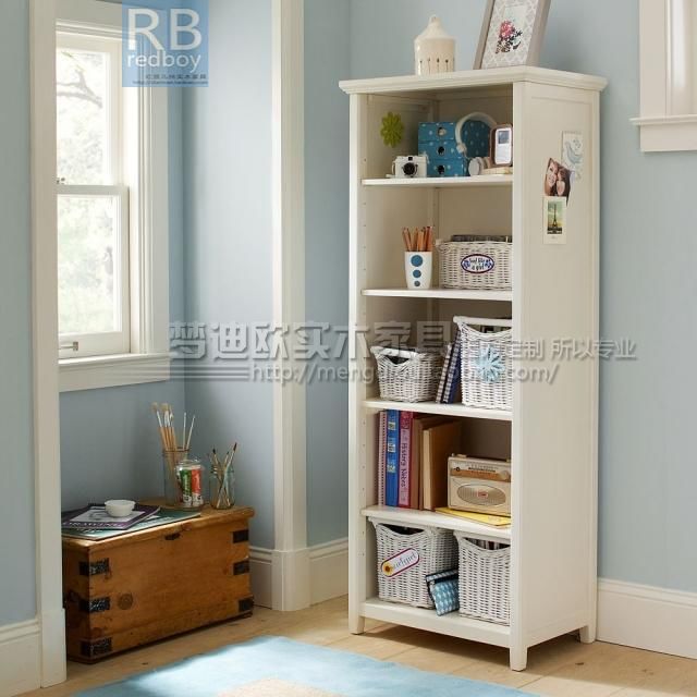 儿童书柜环保实木家具单个书柜 美式家具田园纯实木家具定制定做